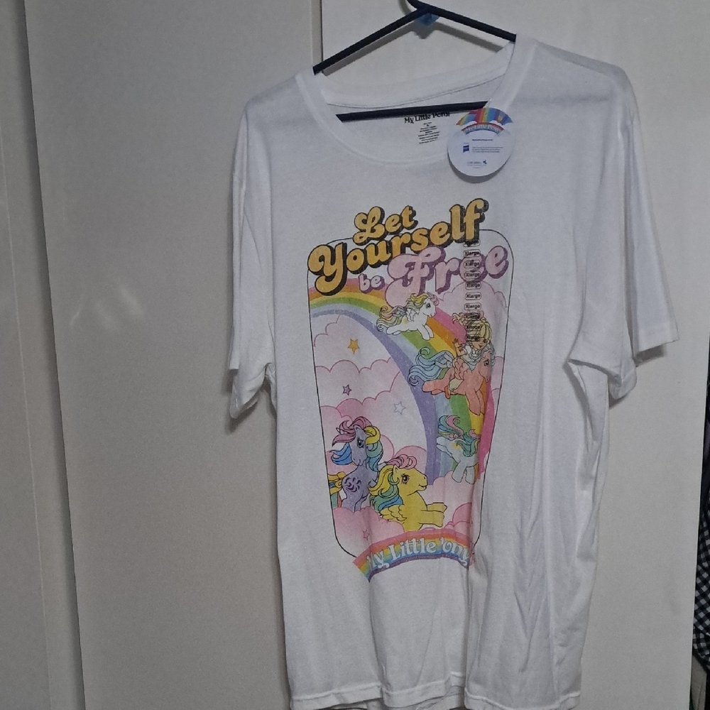 My Little Pony White Short Sleeve Tee with Retro Graphic